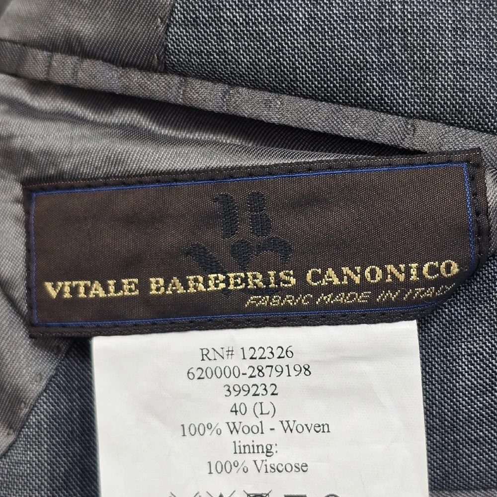 J. Hilburn Blazer Vitale Barberis Caninico Wool Sport Coat Jacket, 40 Large READ